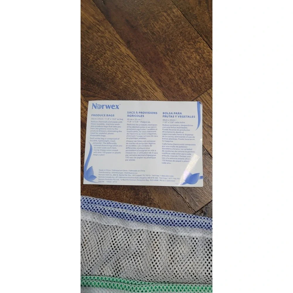 NEW Set of 3 Norwex Reusable Produce/Vegetable Bags Grocery